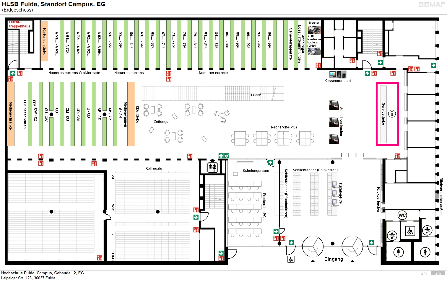 image of location system Hochschule Fulda, Campus, Gebude 12, EG
Leipziger Str. 123, 36037 Fulda