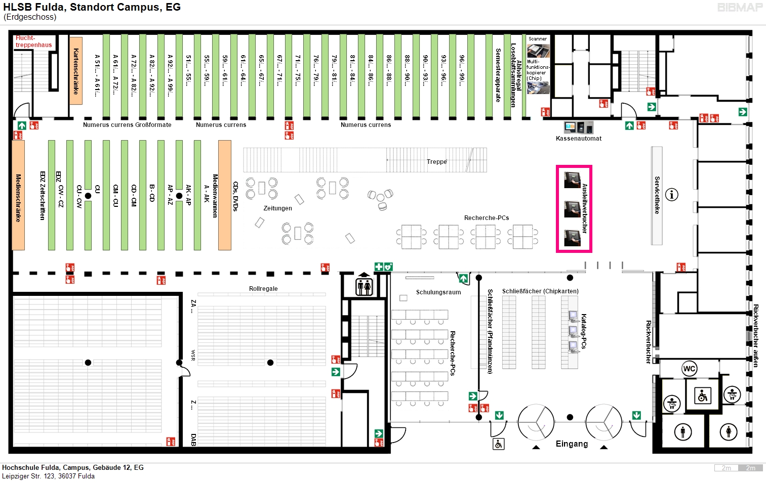 image of location system Hochschule Fulda, Campus, Gebude 12, EG
Leipziger Str. 123, 36037 Fulda