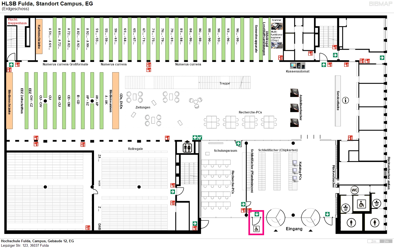 image of location system Hochschule Fulda, Campus, Gebude 12, EG
Leipziger Str. 123, 36037 Fulda